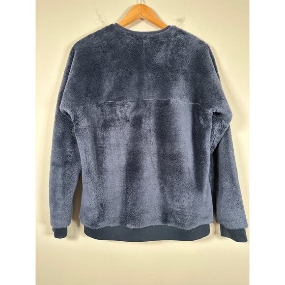 Patagonia Womens Teddy Fleece Double Sided Pullover Size Medium Navy Blue - Picture 5 of 11